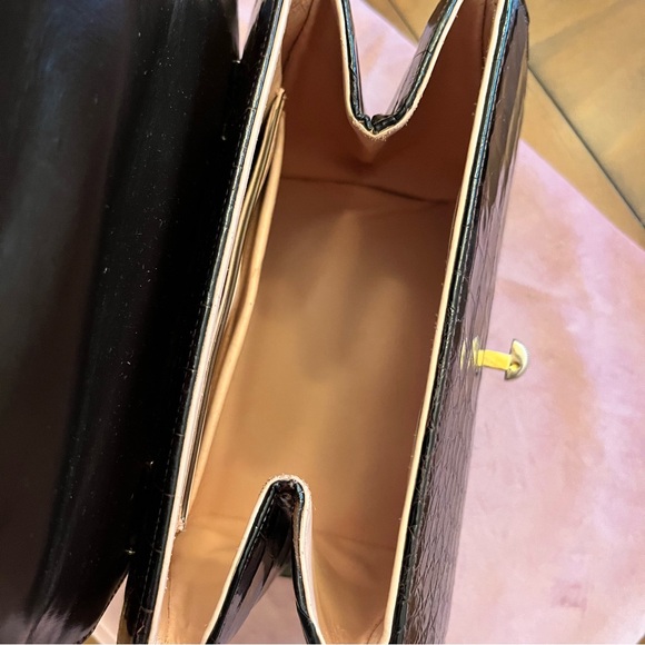 Vintage Crocodile Dark Brown Handbag - Professionally Restored - Picture 8 of 14